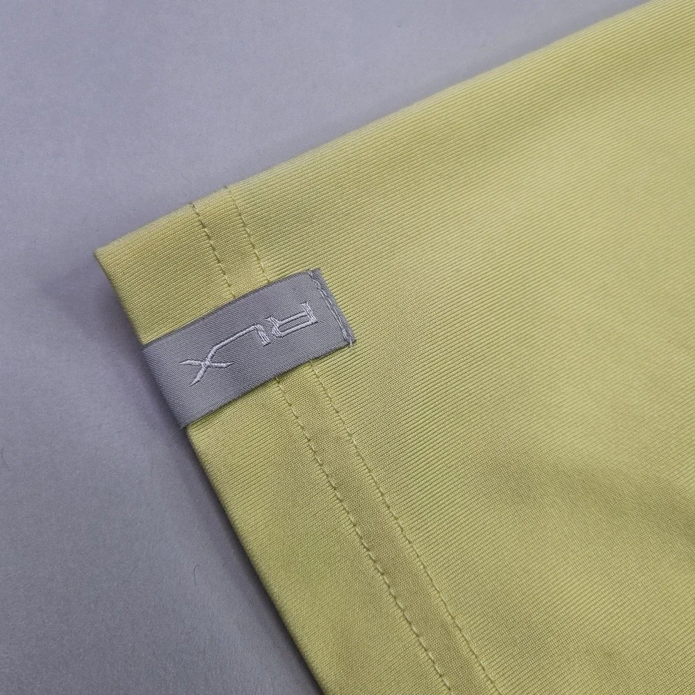 RLX Ralph Lauren Polo Shirt Men's Large Yellow Performance Golf Short Sleeve